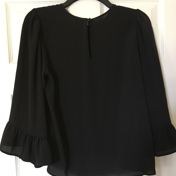 Black, long sleeved blouse - Picture 6 of 6